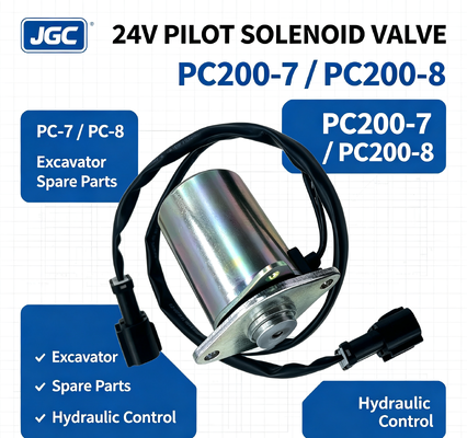 PC-7 PC-8 掘削機部品 PC200-7 PC200-8 用 ソレノイドバルブ パイロットソレノイドバルブ 24V