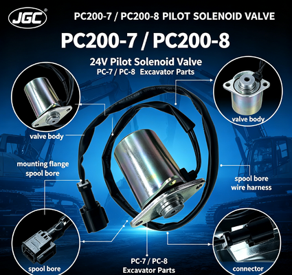 PC-7 PC-8 掘削機部品 PC200-7 PC200-8 用 ソレノイドバルブ パイロットソレノイドバルブ 24V