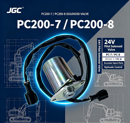 PC-7 PC-8 掘削機部品 PC200-7 PC200-8 用 ソレノイドバルブ パイロットソレノイドバルブ 24V