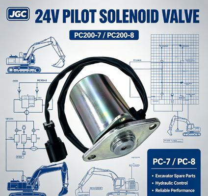 PC-7 PC-8 掘削機部品 PC200-7 PC200-8 用 ソレノイドバルブ パイロットソレノイドバルブ 24V