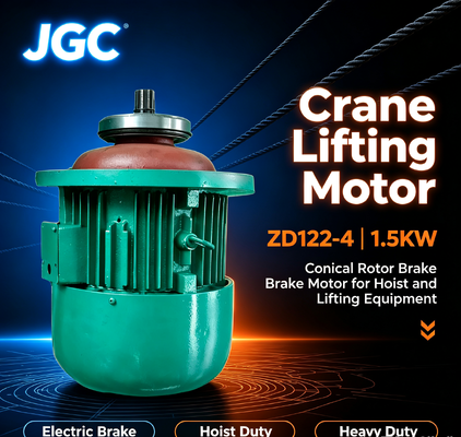 ZD122-4 クレーン巻上モーター タイプ 1.5KW コニカルローターブレーキモーター